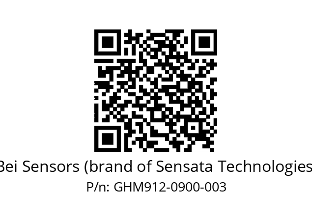  GHM9_12//3G39//00900//G6R// Bei Sensors (brand of Sensata Technologies) GHM912-0900-003