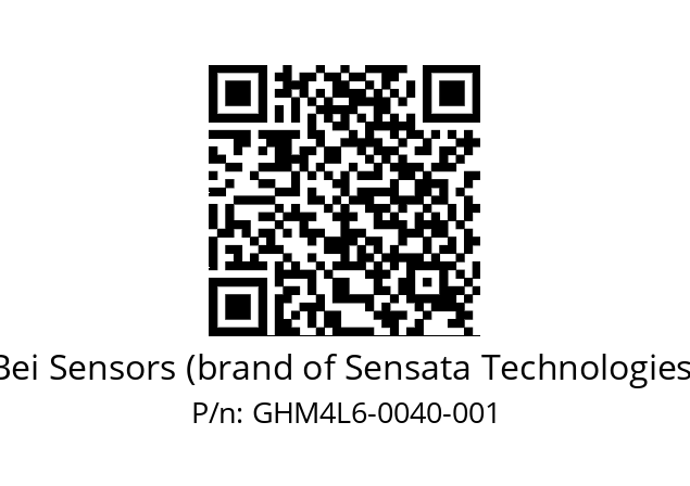  GHM4_L6//5G59//00040//G3A040// Bei Sensors (brand of Sensata Technologies) GHM4L6-0040-001