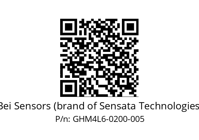  GHM4_L6//9G59//00200//GDA// Bei Sensors (brand of Sensata Technologies) GHM4L6-0200-005