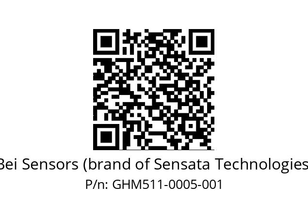  GHM5_11//PG59//00005//G6R//--30-- Bei Sensors (brand of Sensata Technologies) GHM511-0005-001