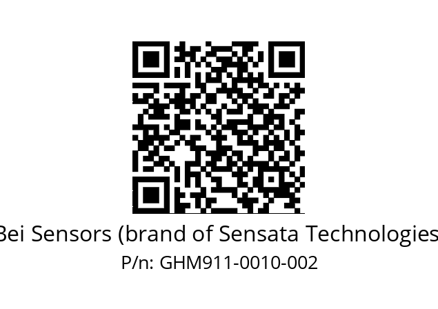  GHM9_11//5GT7//00010//G3R020//--07-- Bei Sensors (brand of Sensata Technologies) GHM911-0010-002