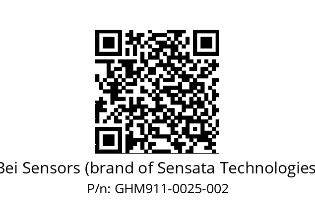  GHM9_11//5G57//00025//G3R020//--07-- Bei Sensors (brand of Sensata Technologies) GHM911-0025-002