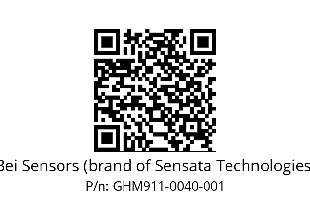  GHM9_11//5G29//00040//G6R//--07-- Bei Sensors (brand of Sensata Technologies) GHM911-0040-001