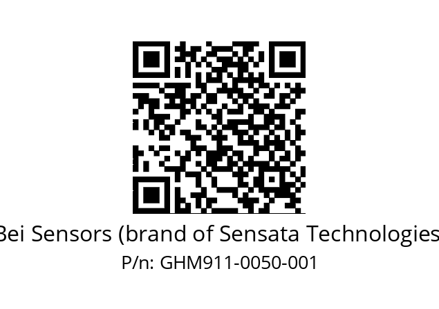  GHM9_11//5G57//00050//G6R//--07-- Bei Sensors (brand of Sensata Technologies) GHM911-0050-001