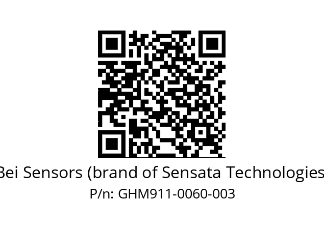  GHM9_11//5G59//00060//GBR//--07-- Bei Sensors (brand of Sensata Technologies) GHM911-0060-003