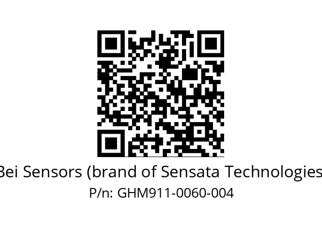  GHM9_11//5G59//00060//G6R//--07-- Bei Sensors (brand of Sensata Technologies) GHM911-0060-004