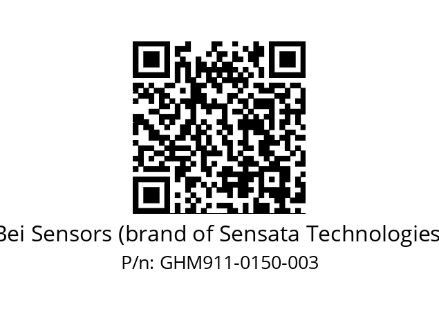  GHM9_11//3G37//00150//G6R//--07-- Bei Sensors (brand of Sensata Technologies) GHM911-0150-003