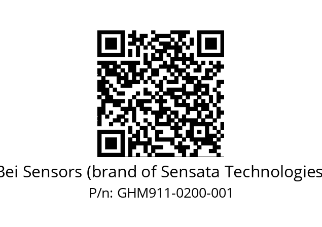  GHM9_11//2G27//00200//G6R//--07-- Bei Sensors (brand of Sensata Technologies) GHM911-0200-001