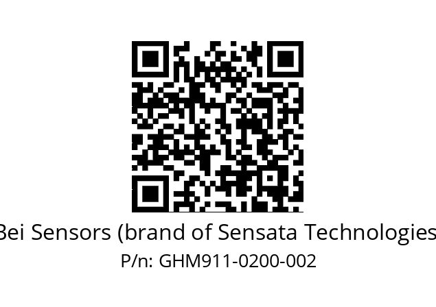  GHM9_11//5G29//00200//G6R//--07-- Bei Sensors (brand of Sensata Technologies) GHM911-0200-002