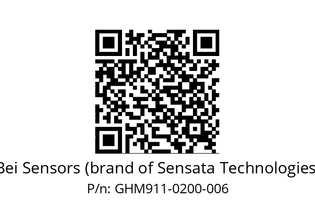  GHM9_11//3G37//00200//G6R//--07-- Bei Sensors (brand of Sensata Technologies) GHM911-0200-006