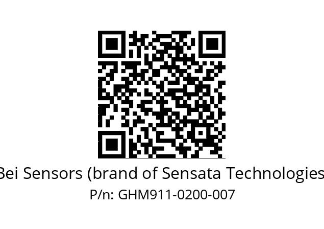  GHM9_11//5G5A//00200//G3A020//--07-- Bei Sensors (brand of Sensata Technologies) GHM911-0200-007