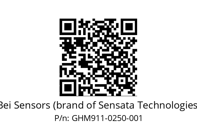  GHM9_11//5G57//00250//G6R//--07-- Bei Sensors (brand of Sensata Technologies) GHM911-0250-001