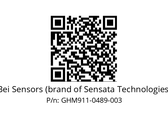  GHM9_11//5G57//00489//G3R020//--07-- Bei Sensors (brand of Sensata Technologies) GHM911-0489-003