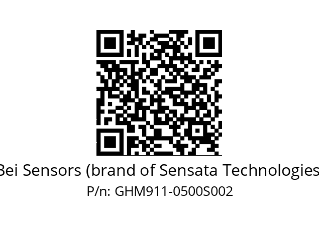  GHM9S11//5G59/RD/00500//G6M//--07-- Bei Sensors (brand of Sensata Technologies) GHM911-0500S002