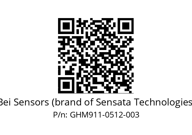  GHM9_11//5G59//00512//GBR//--07-- Bei Sensors (brand of Sensata Technologies) GHM911-0512-003