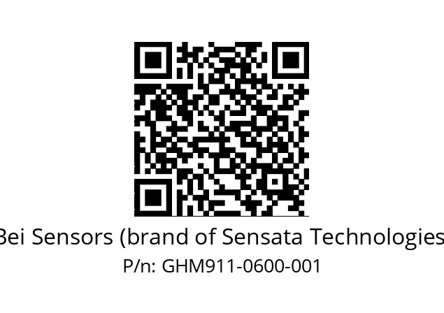  GHM9_11//5G57//00600//G6R//--07-- Bei Sensors (brand of Sensata Technologies) GHM911-0600-001