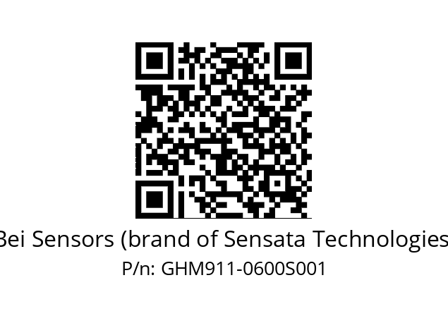  GHM9S11/OS/5GT9//00600//G6R//--07-- Bei Sensors (brand of Sensata Technologies) GHM911-0600S001