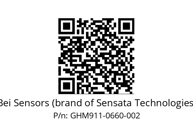  GHM9_11//3G37//00660//G3A020//--07-- Bei Sensors (brand of Sensata Technologies) GHM911-0660-002