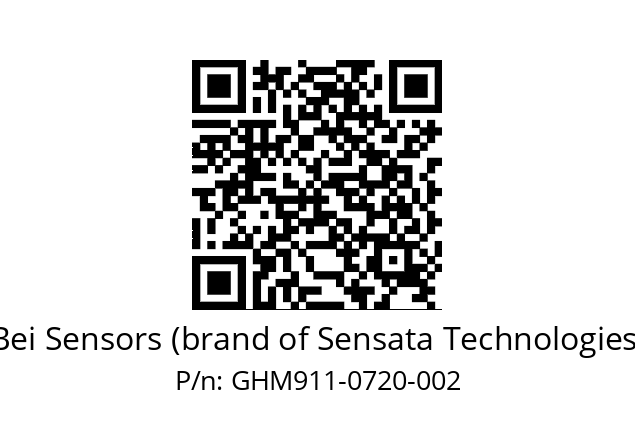  GHM9_11//5G59//00720//GTR//C007-- Bei Sensors (brand of Sensata Technologies) GHM911-0720-002