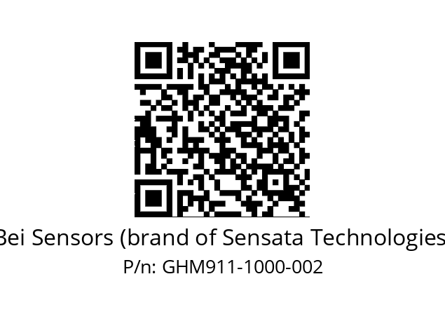  GHM9_11//5G59//01000//G6R//--07-- Bei Sensors (brand of Sensata Technologies) GHM911-1000-002