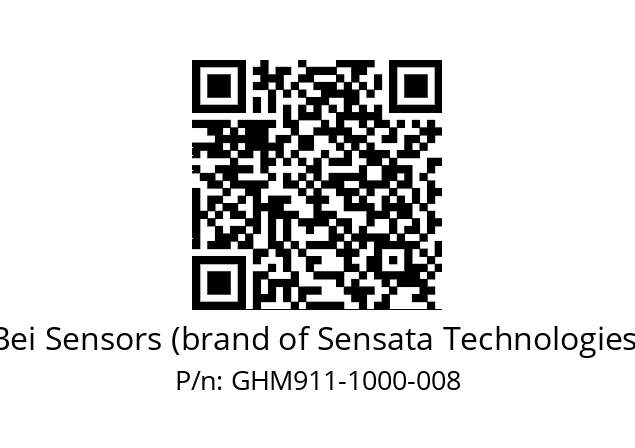  GHM9_11//5G57//01000//G5R//--07-- Bei Sensors (brand of Sensata Technologies) GHM911-1000-008