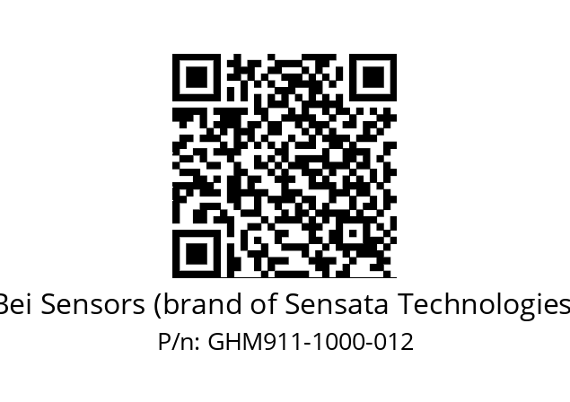  GHM9_11//5G29//01000//G6R//--07-- Bei Sensors (brand of Sensata Technologies) GHM911-1000-012