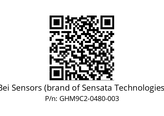  GHM9_C2//2G29//00480//G6R// Bei Sensors (brand of Sensata Technologies) GHM9C2-0480-003