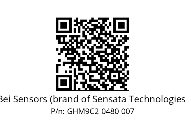  GHM9_C2//5GTA//00480//G6R// Bei Sensors (brand of Sensata Technologies) GHM9C2-0480-007