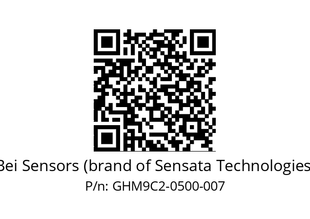  GHM9_C2//5G1A//00500//G6R// Bei Sensors (brand of Sensata Technologies) GHM9C2-0500-007