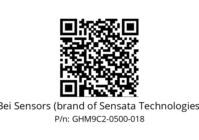  GHM9_C2//5G59//00500//GHA// Bei Sensors (brand of Sensata Technologies) GHM9C2-0500-018