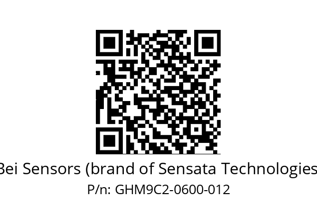  GHM9_C2//3G3A//00600//G6R// Bei Sensors (brand of Sensata Technologies) GHM9C2-0600-012