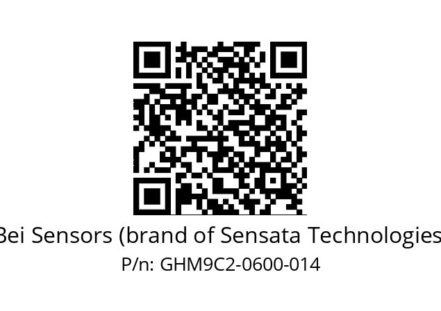  GHM9_C2//5G59//00600//GTR// Bei Sensors (brand of Sensata Technologies) GHM9C2-0600-014