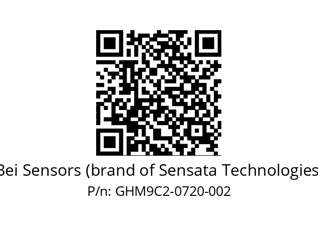  GHM9_C2//5G59//00720//G3R020// Bei Sensors (brand of Sensata Technologies) GHM9C2-0720-002