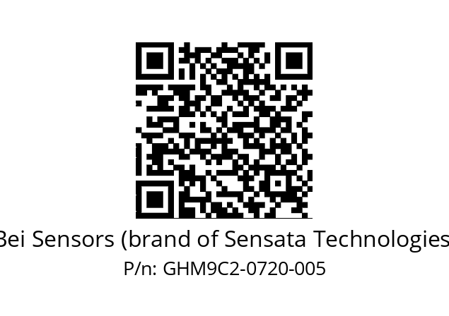  GHM9_C2//PG59//00720//G3A020// Bei Sensors (brand of Sensata Technologies) GHM9C2-0720-005