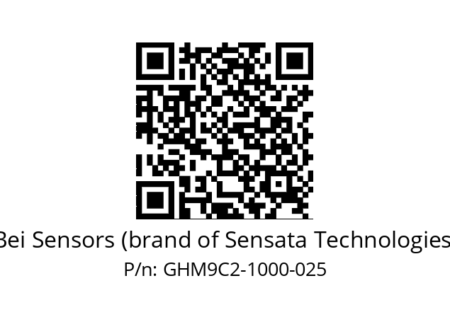  GHM9_C2//5G11//01000//G1A// Bei Sensors (brand of Sensata Technologies) GHM9C2-1000-025