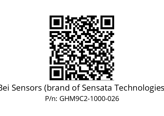  GHM9_C2//2G2A//01000//G6R// Bei Sensors (brand of Sensata Technologies) GHM9C2-1000-026