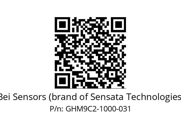  GHM9_C2//3G3A//01000//G6R//--07-- Bei Sensors (brand of Sensata Technologies) GHM9C2-1000-031