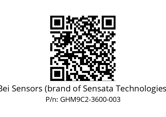  GHM9_C2//5G29//03600//G6A// Bei Sensors (brand of Sensata Technologies) GHM9C2-3600-003