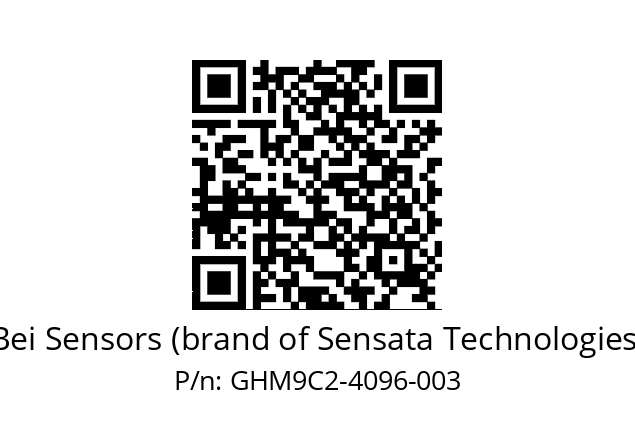  GHM9_C2//2G29//04096//G6R// Bei Sensors (brand of Sensata Technologies) GHM9C2-4096-003