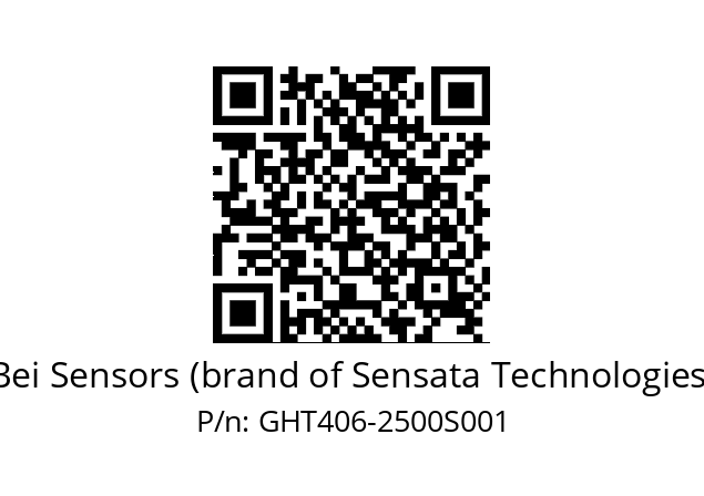  GHT4S06//5G57//02500//G3R050//--D6-- Bei Sensors (brand of Sensata Technologies) GHT406-2500S001