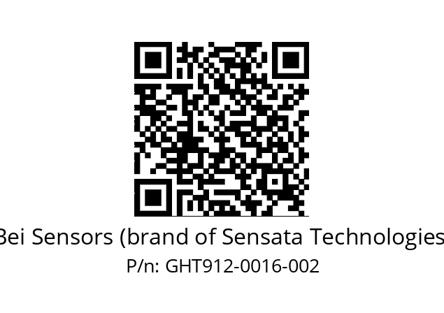  GHT9_12//5GT9//00016//G6R// Bei Sensors (brand of Sensata Technologies) GHT912-0016-002