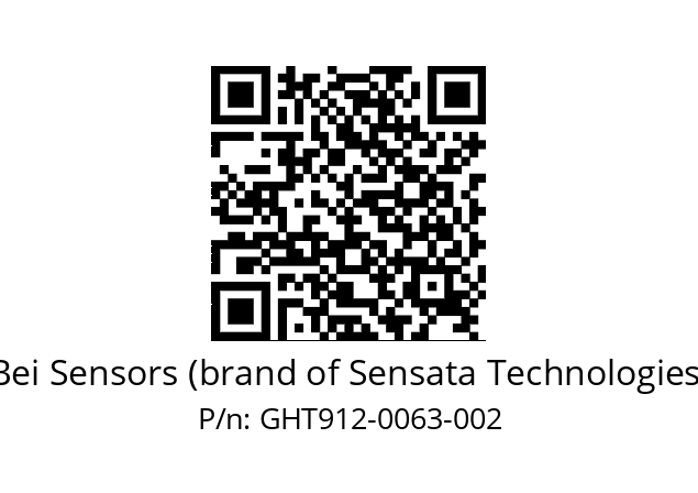  GHT9_12//5G59//00063//G6R//--P1-- Bei Sensors (brand of Sensata Technologies) GHT912-0063-002