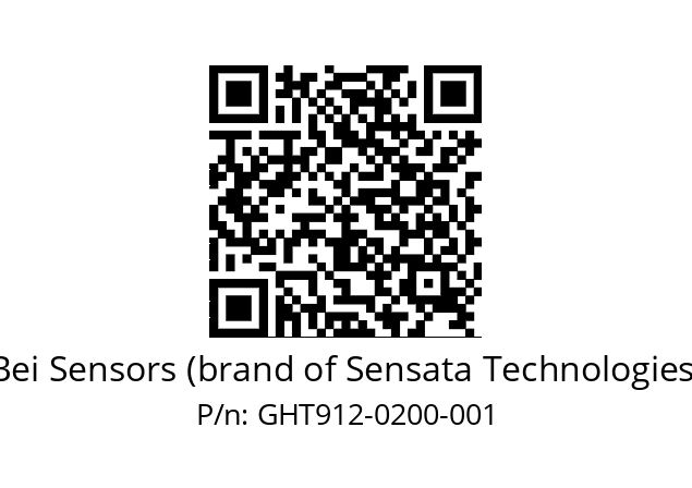  GHT9_12//5GT9//00200//G6R// Bei Sensors (brand of Sensata Technologies) GHT912-0200-001