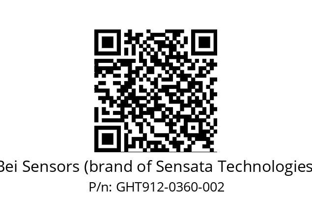  GHT9_12//2G29//00360//G6R// Bei Sensors (brand of Sensata Technologies) GHT912-0360-002