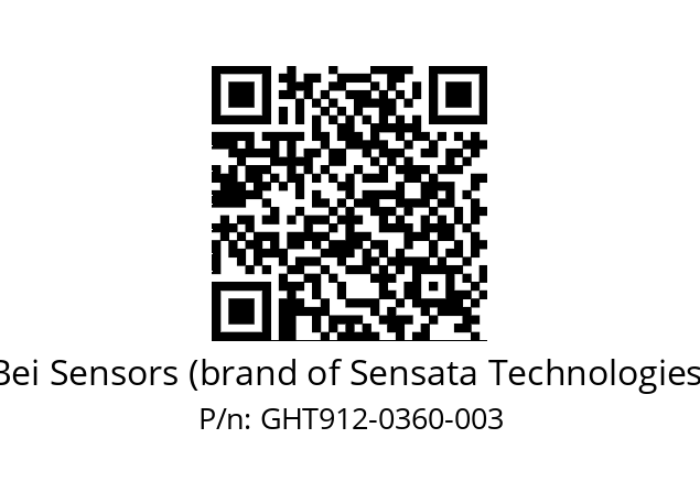  GHT9_12//5G59//00360//G3R020// Bei Sensors (brand of Sensata Technologies) GHT912-0360-003