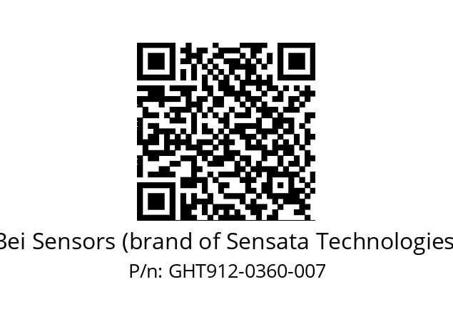  GHT9_12//2G29//00360//G3R020// Bei Sensors (brand of Sensata Technologies) GHT912-0360-007