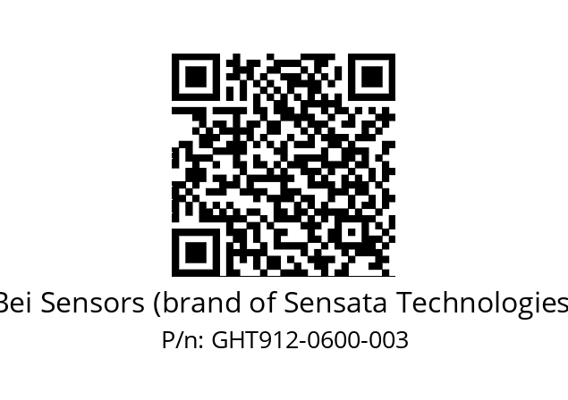  GHT9_12//5GT9//00600//G6R// Bei Sensors (brand of Sensata Technologies) GHT912-0600-003