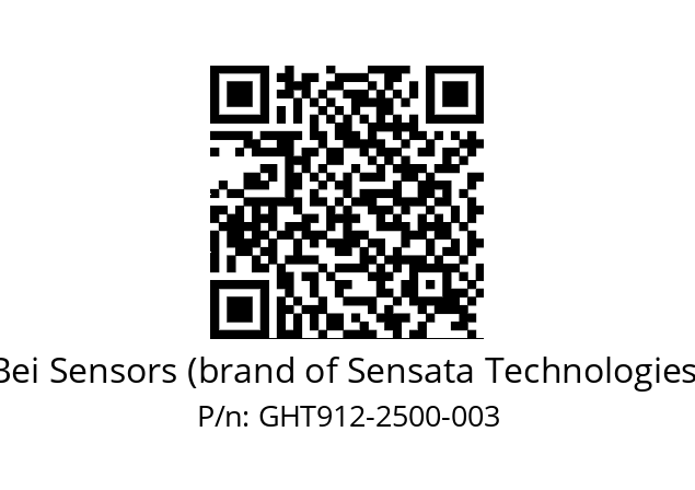  GHT9_12//5G57//02500//G6R//--D4-- Bei Sensors (brand of Sensata Technologies) GHT912-2500-003