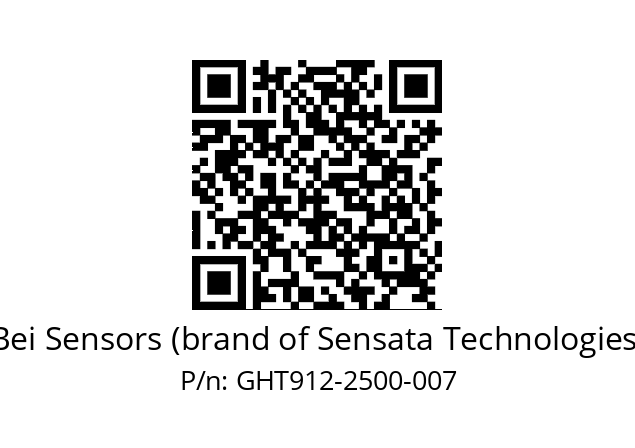  GHT9_12//PG59//02500//G6R// Bei Sensors (brand of Sensata Technologies) GHT912-2500-007