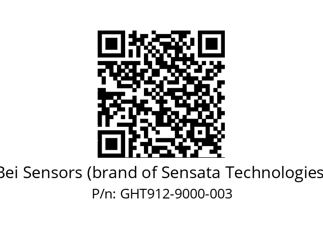  GHT9_12//2G29//09000//G6R// Bei Sensors (brand of Sensata Technologies) GHT912-9000-003